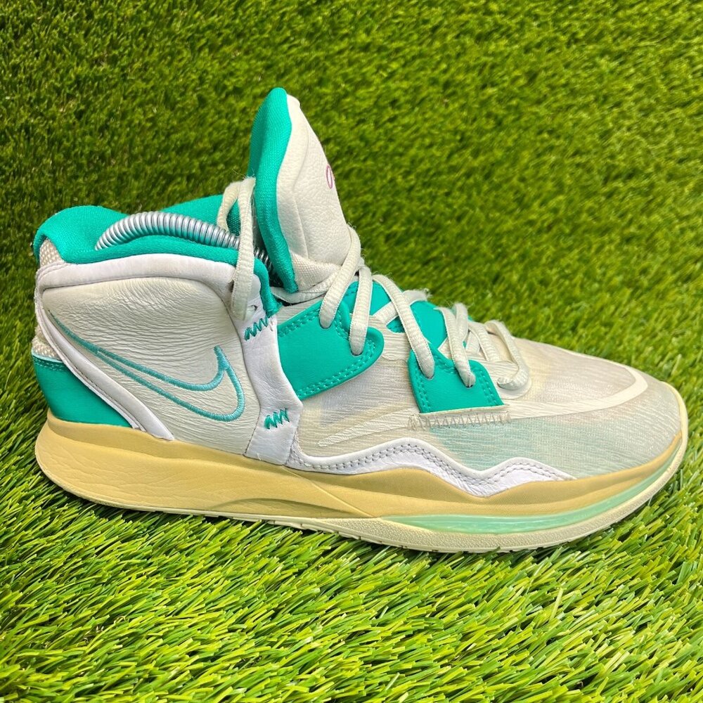 Nike Kyrie Infinity Mens Size 8‎ White Green Basketball Athletic Shoes Sneakers